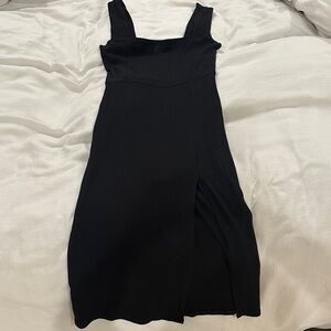 Reformation Black Midi Dress